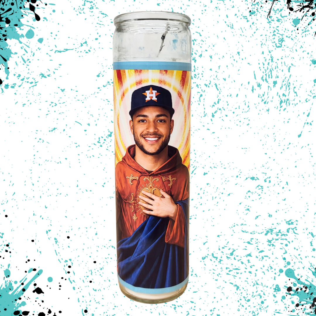 Jeremy Pena Astros Celebrity Saint Candle