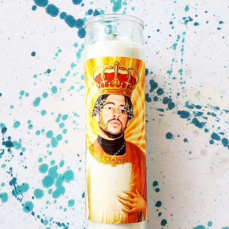 BAD BUNNY CELEBRITY SAINT CANDLE