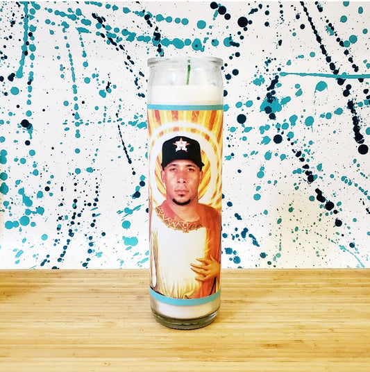 MICHAEL BRANTLEY ASTROS CELEBRITY SAINT CANDLE