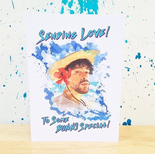 Bad Bunny Greeting Card