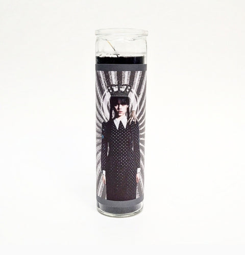 WEDNESDAY-ADDAMS Limited Edition Black Wax CELEBRITY CANDLE